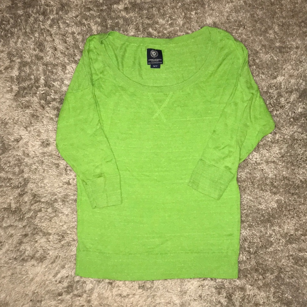 Vibrant green, light sweater